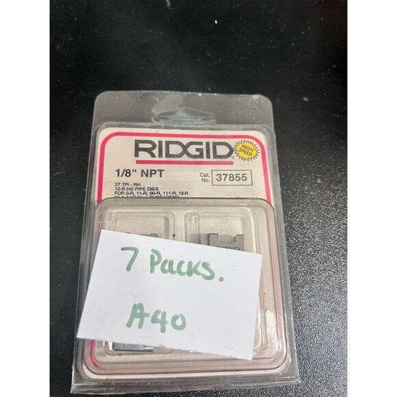 RIDGID 1/8" NPT Alloy Steel Pipe Dies 37855 - Picture 3 of 3
